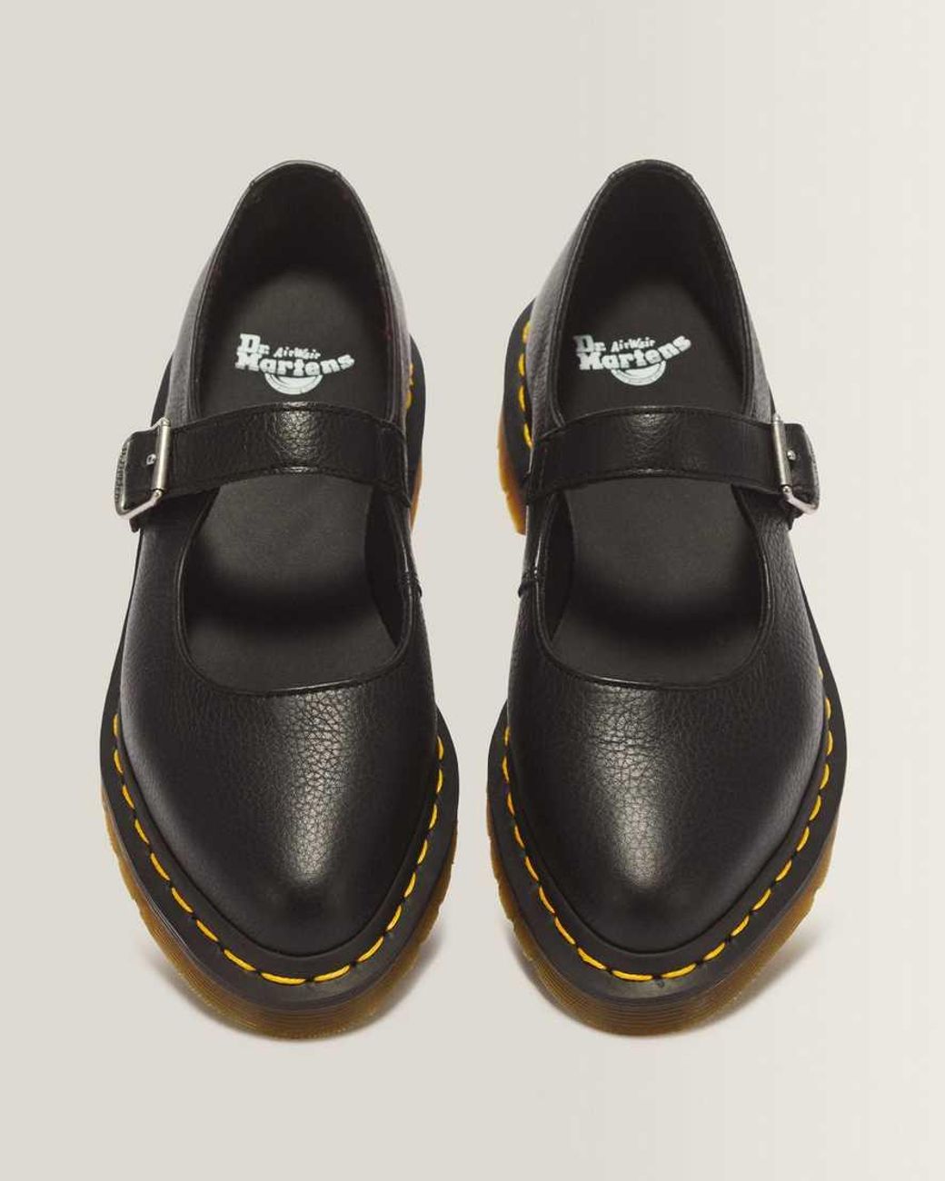 Dr. Martens Black Elphie Virginia Leather Mary Jane Shoes