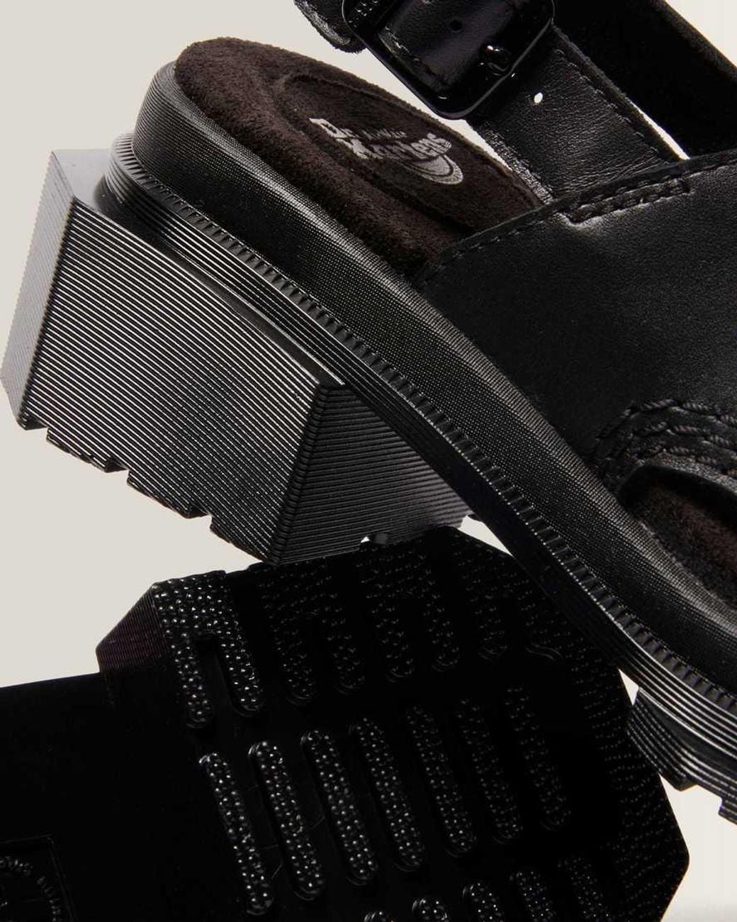 Dr. Martens Black Maybole Wanama Leather Sandals