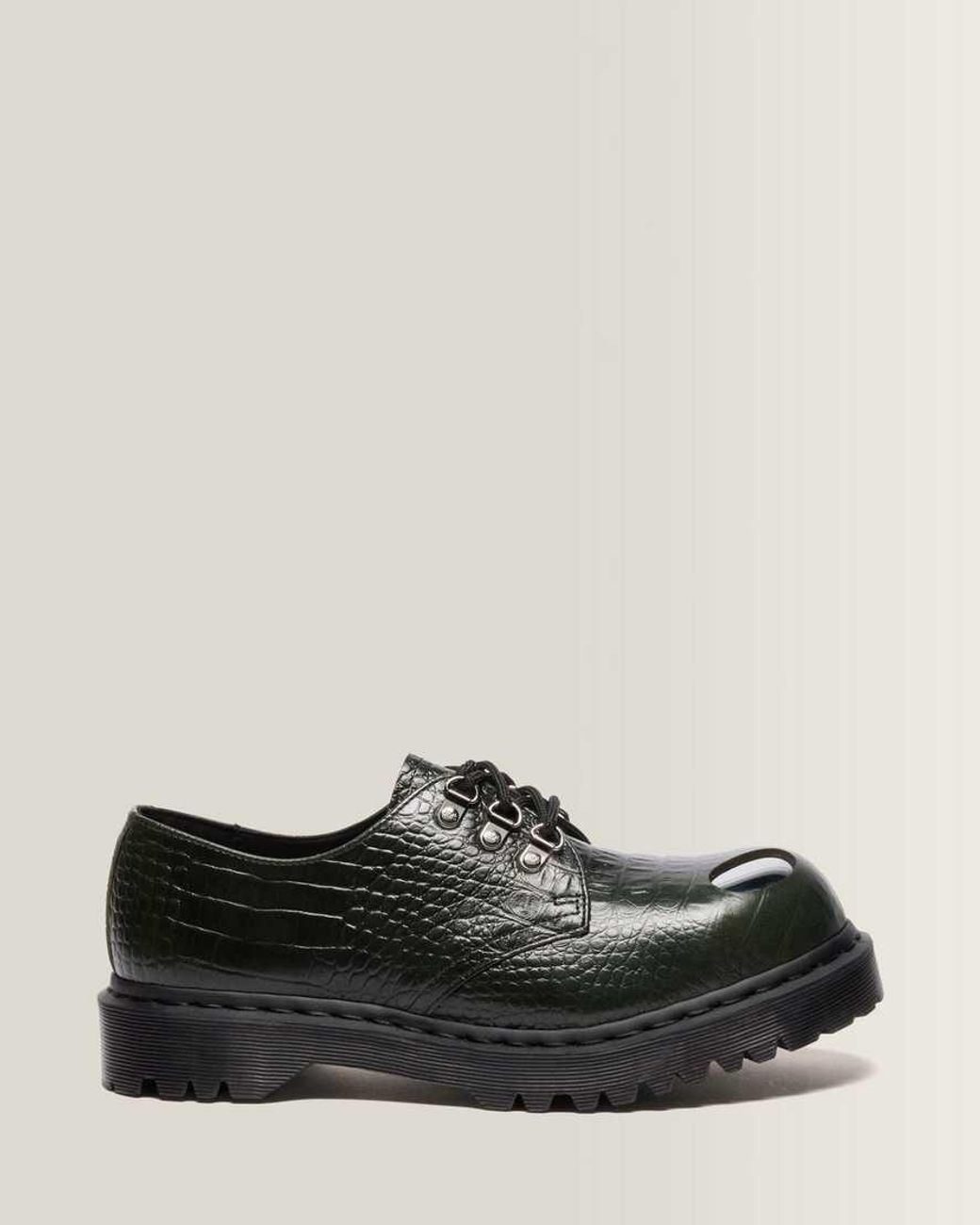 Dr. Martens Black 1461 Bex Steel Toe Leather Shoes for men