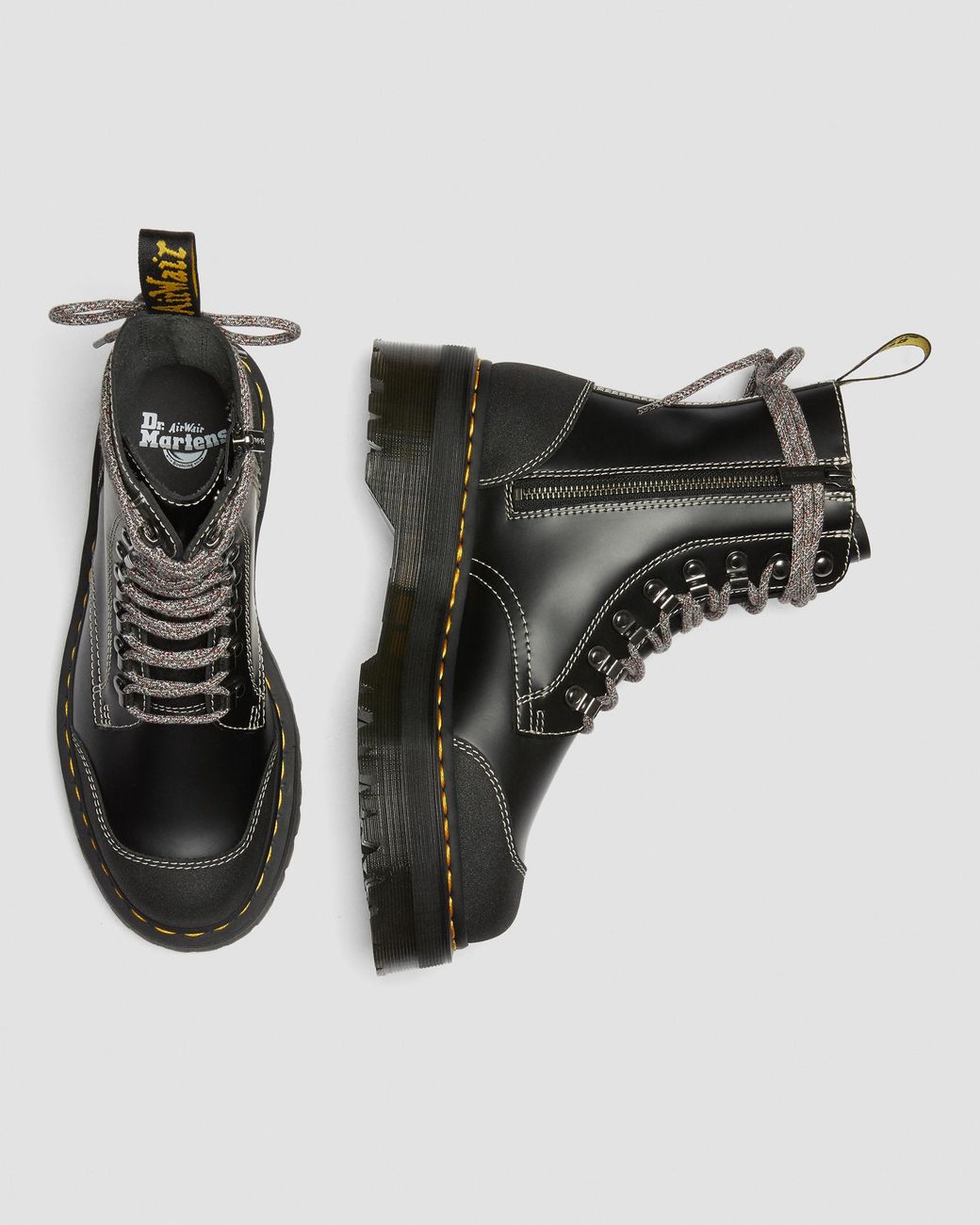 Dr. Martens Moreno Bex Smooth Leather Platform Boots in Black for Men | Lyst