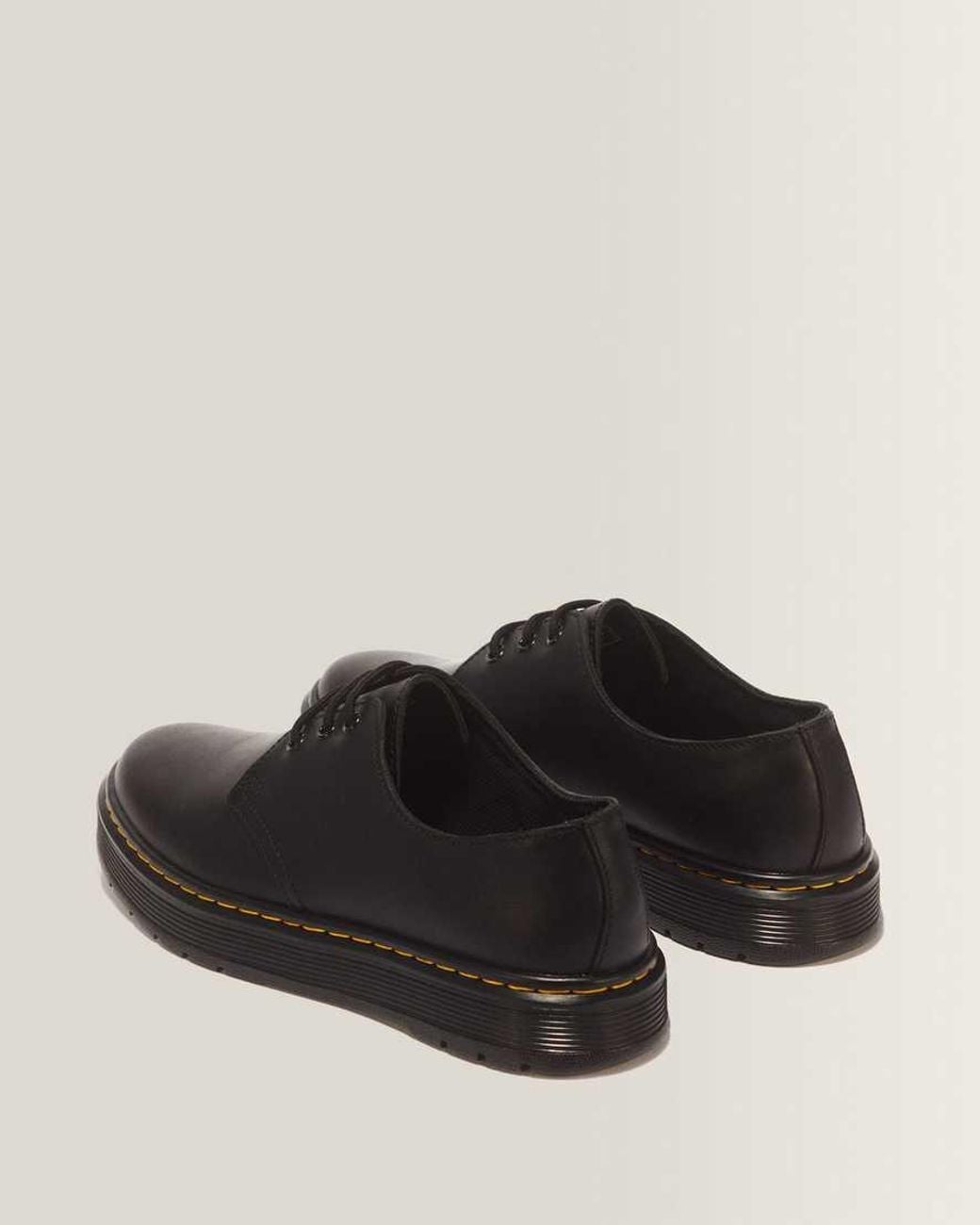 Dr. Martens Black Brookline Lo Leather Shoes for men