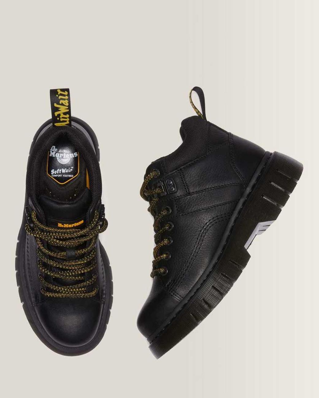 Dr. Martens Black Woodard Leather Lace Up Ankle Boots for men