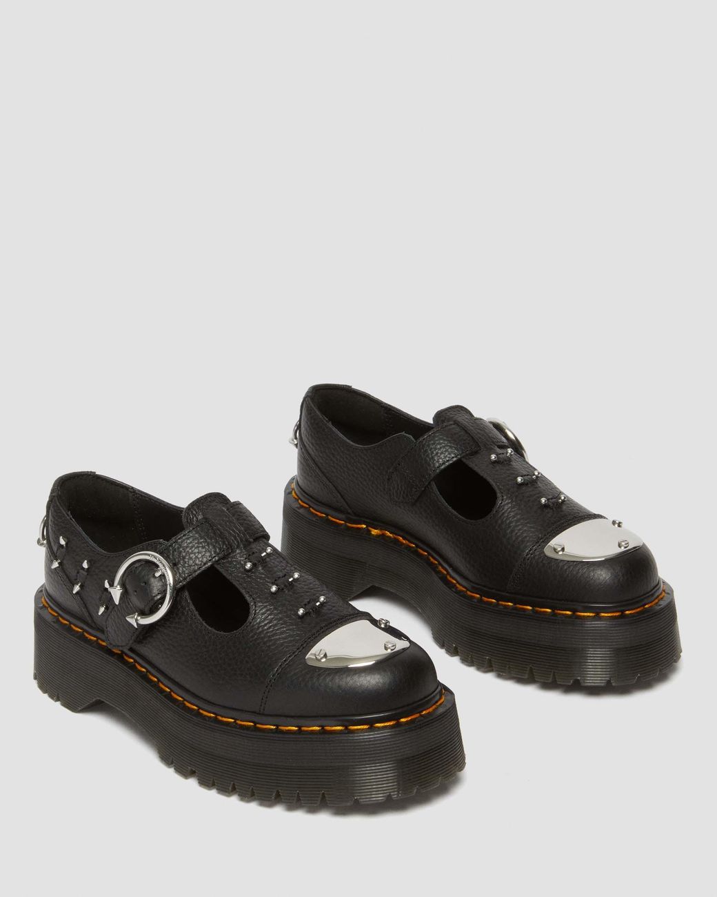 US購入・ほぼ完売★Dr. Martens Bethan Piercing Leather Shoes dr-martens-BlackMetallic-