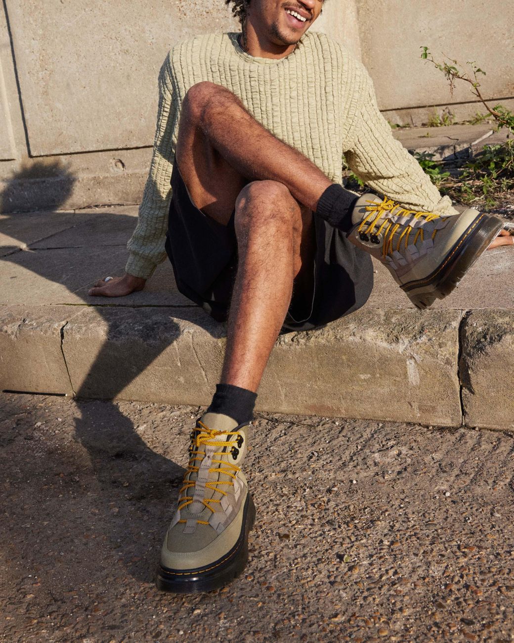 Doc Martens Boury Nylon and leather casual boots ? Amazon.com | Dr. Martens Boury Unisex Leather Boots – Full  main image 4