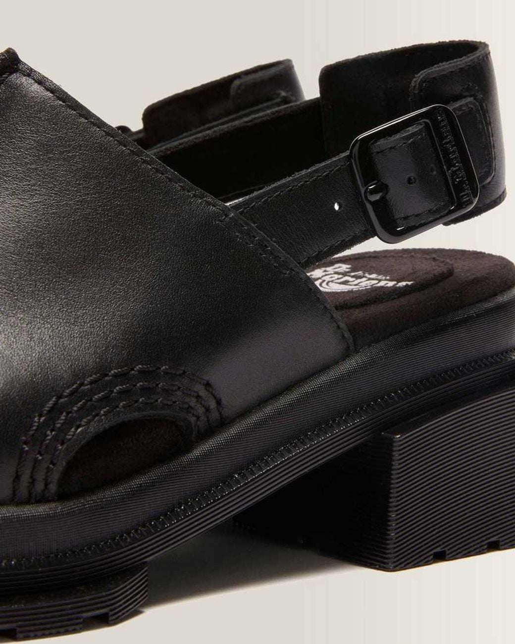 Dr. Martens Black Maybole Wanama Leather Sandals