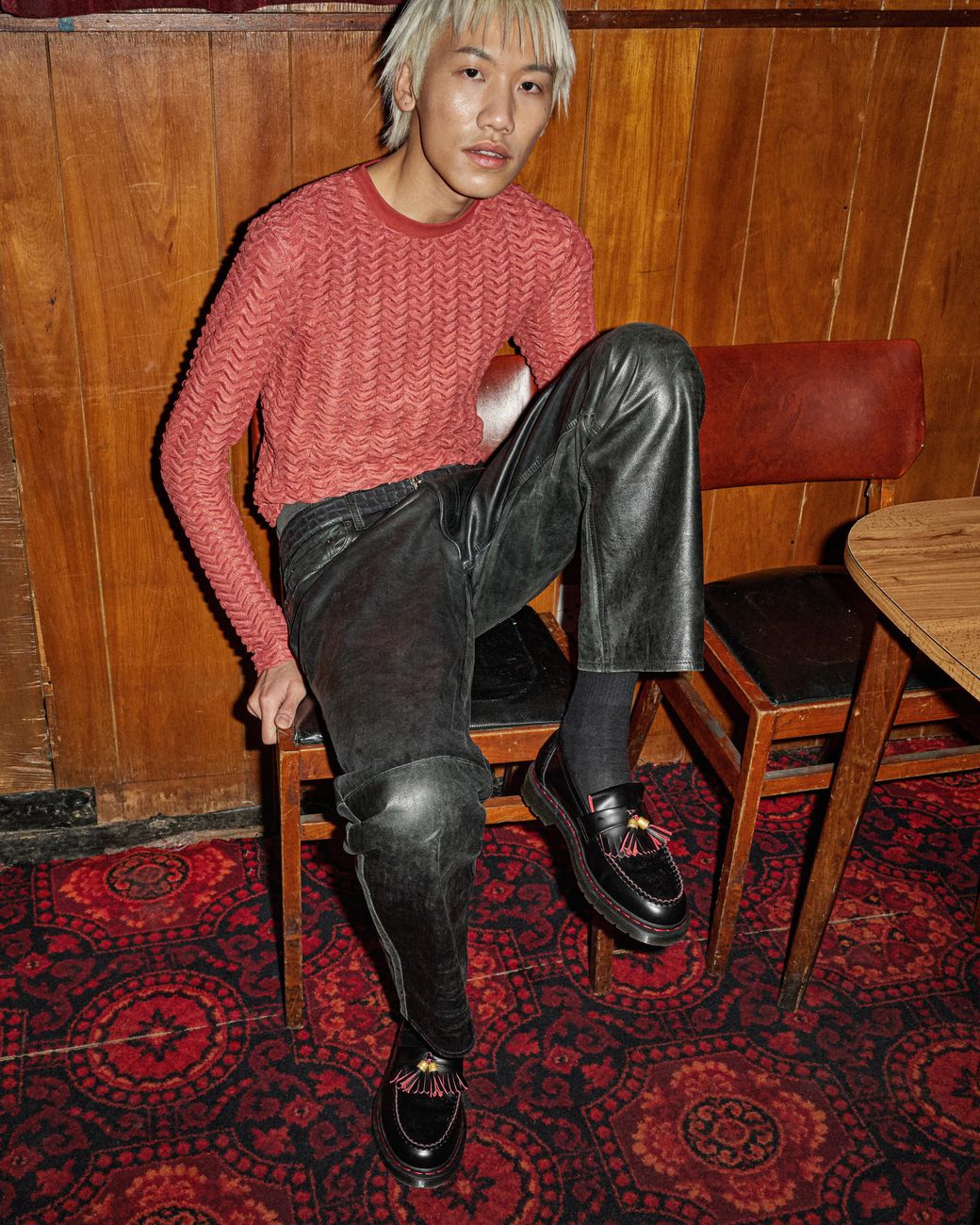 Dr. Martens Smooth Slice Leather Adrian Year Of The Dragon Hair-on