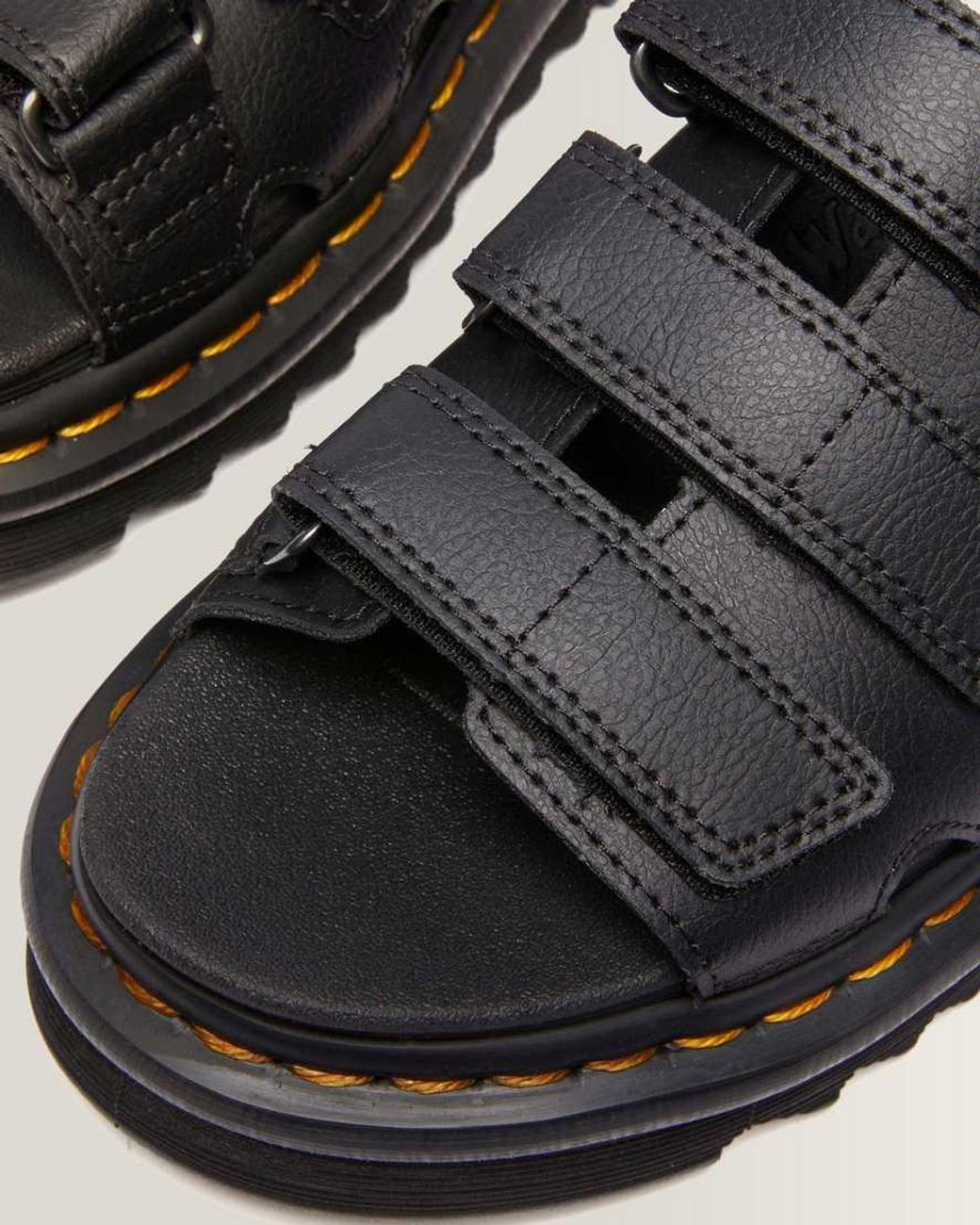 Dr. Martens Black Raine Slide Athena Leather Sandals