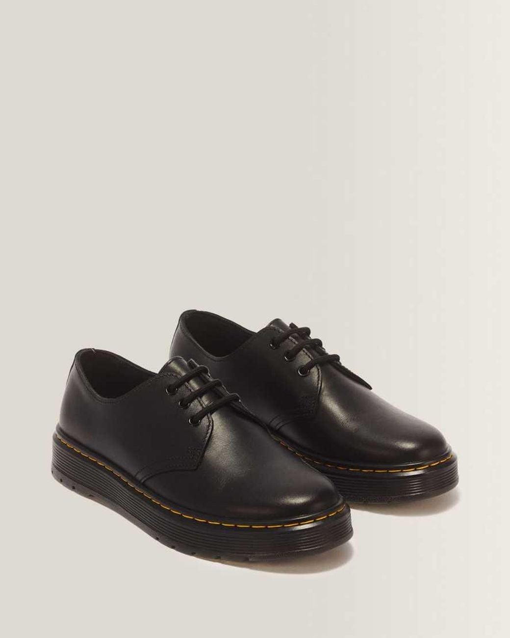 Dr. Martens Black Brookline Lo Leather Shoes for men