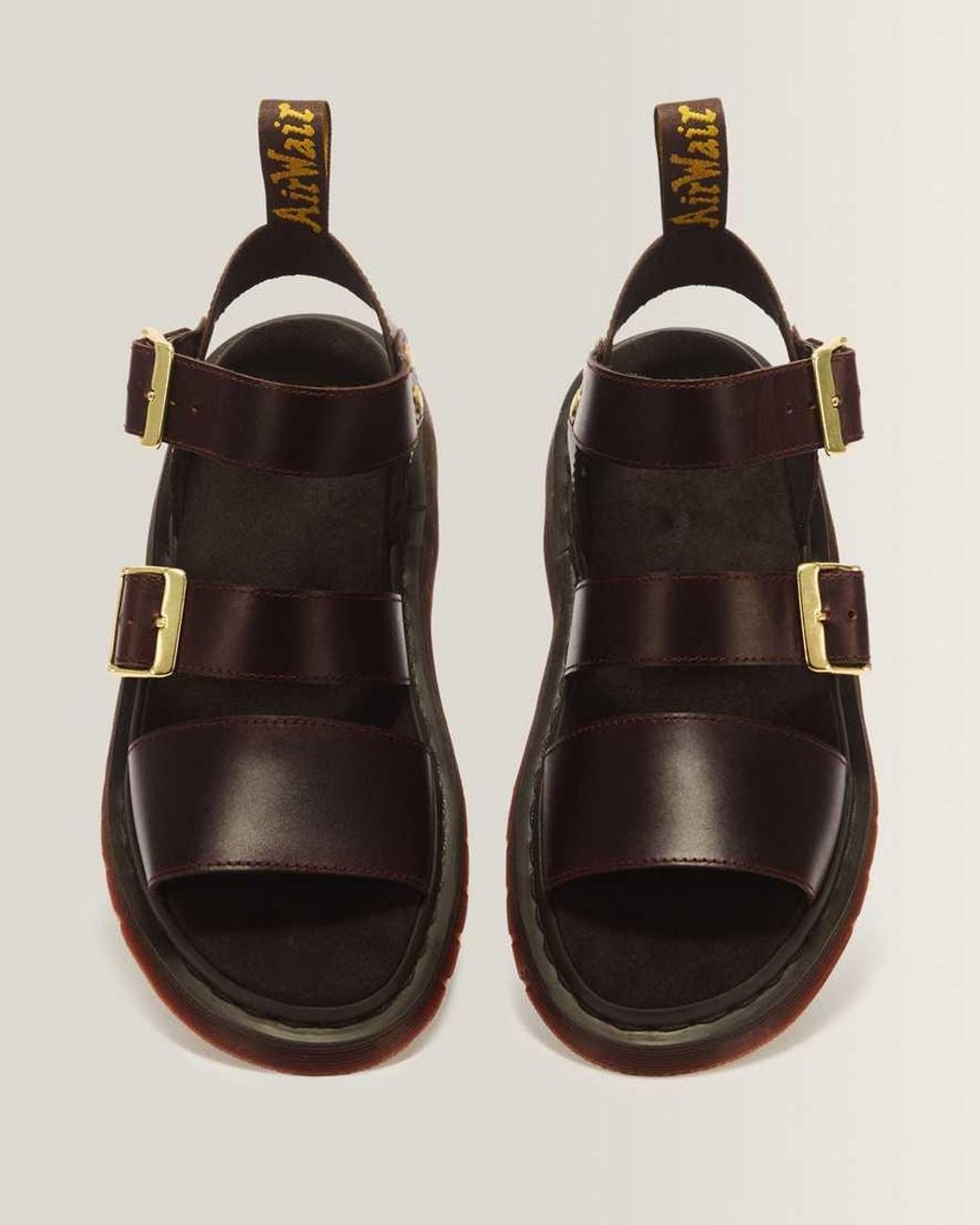 Dr. Martens Black Gryphon Atlas Leather Gladiator Sandals for men