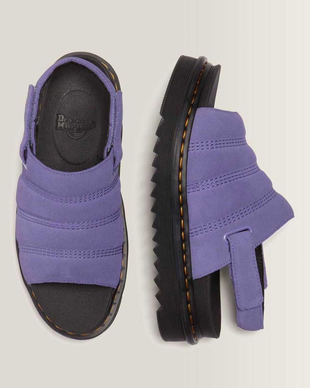 Dr. Martens Purple Kole Suede Sandals