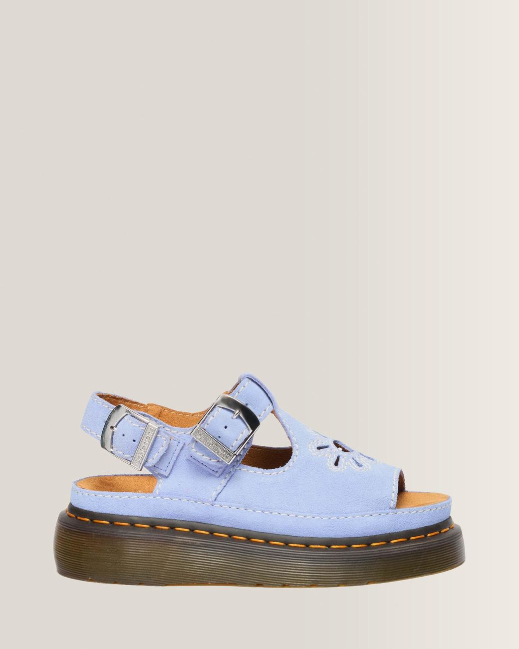 Dr. Martens Suède Dunnet Flower Buttersoft Leren Sandalen in het Blue