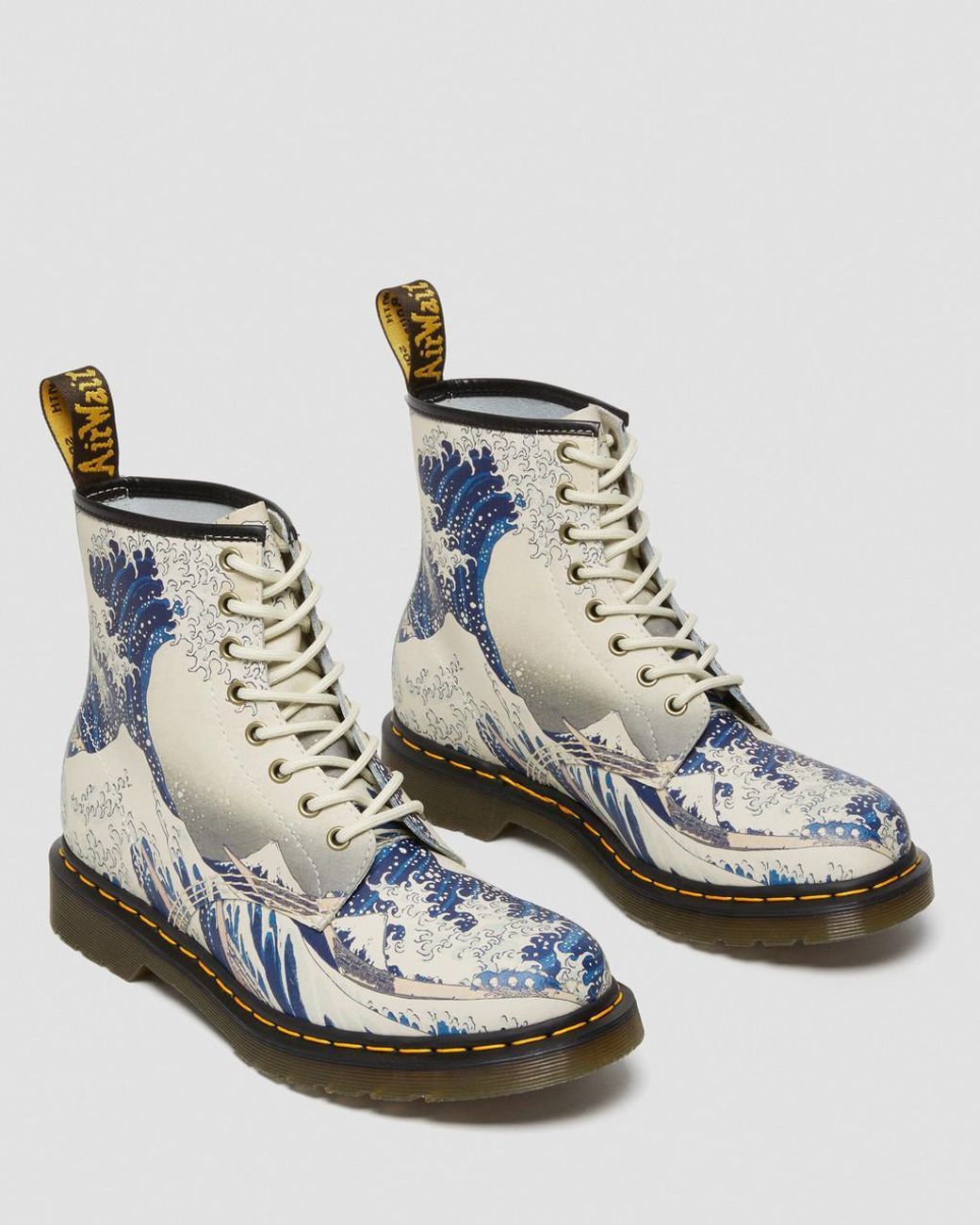 Dr. Martens The Met 1460 The Great Wave Leather Boots, Size: 3 in Blue for  Men | Lyst