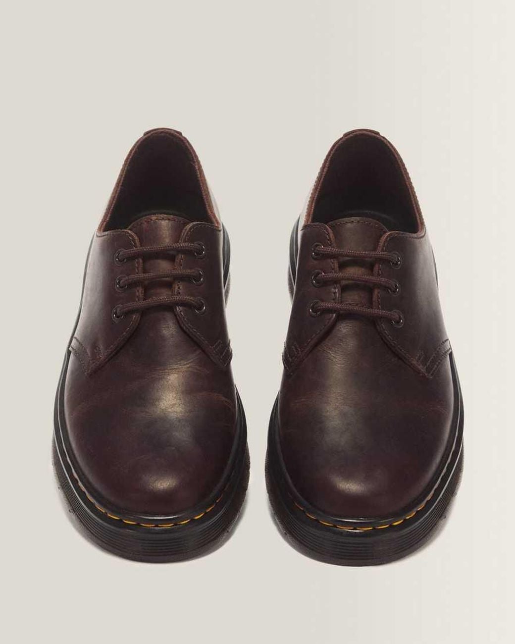 Dr. Martens Brown Brookline Lo Crazy Horse Leather Shoes for men