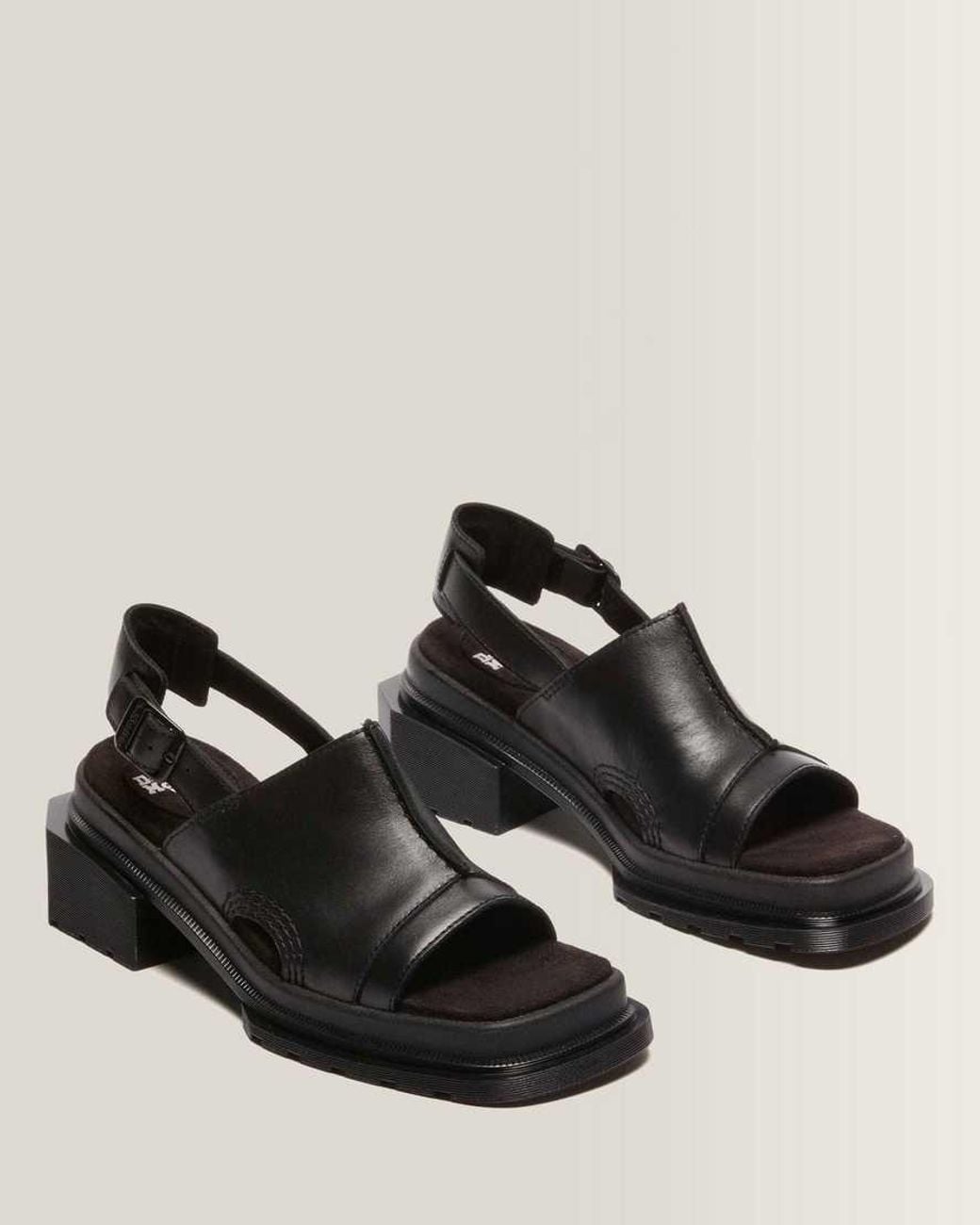 Dr. Martens Black Maybole Wanama Leather Sandals