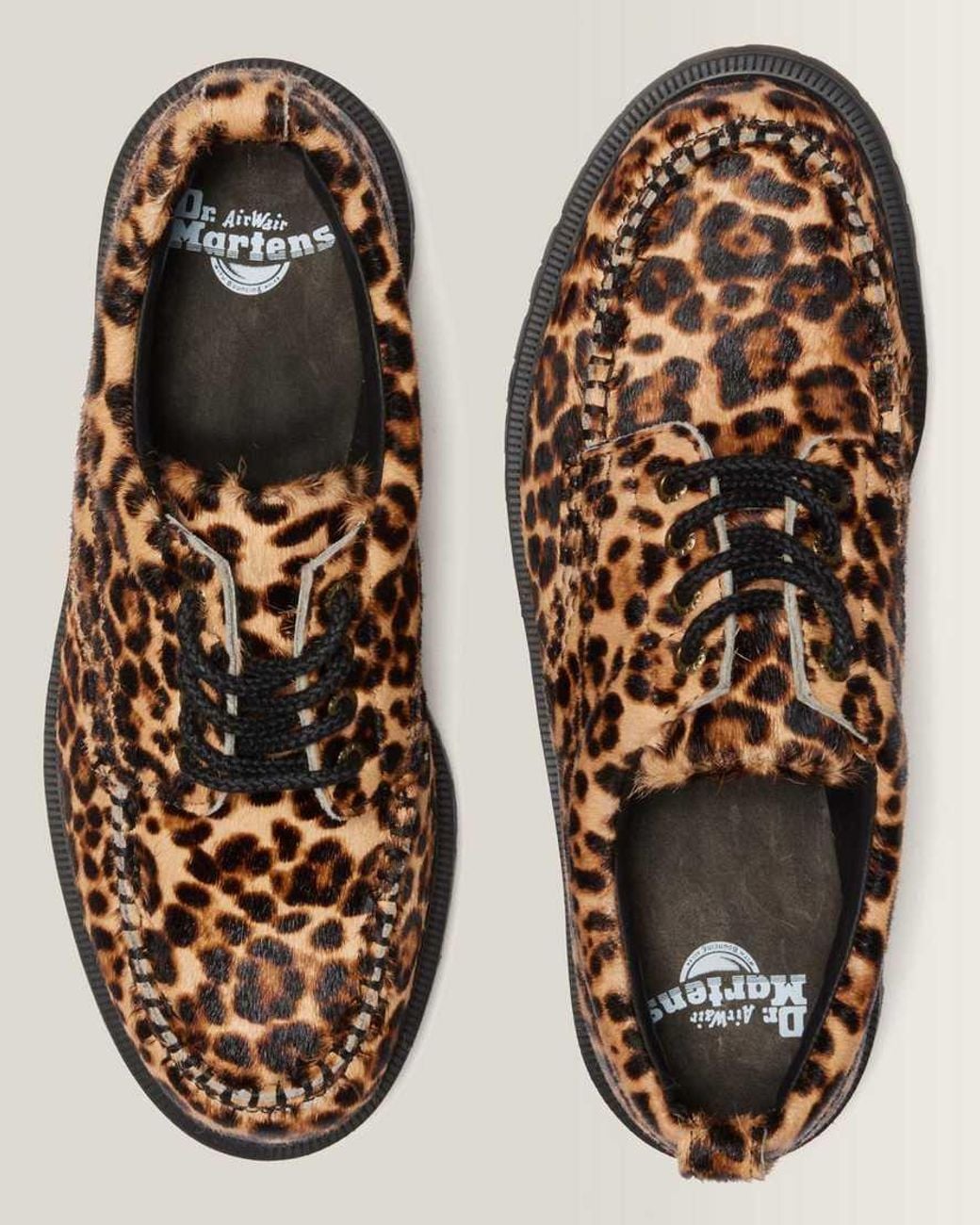 Dr. Martens Brown Lowell Print Moc Toe Shoes for men