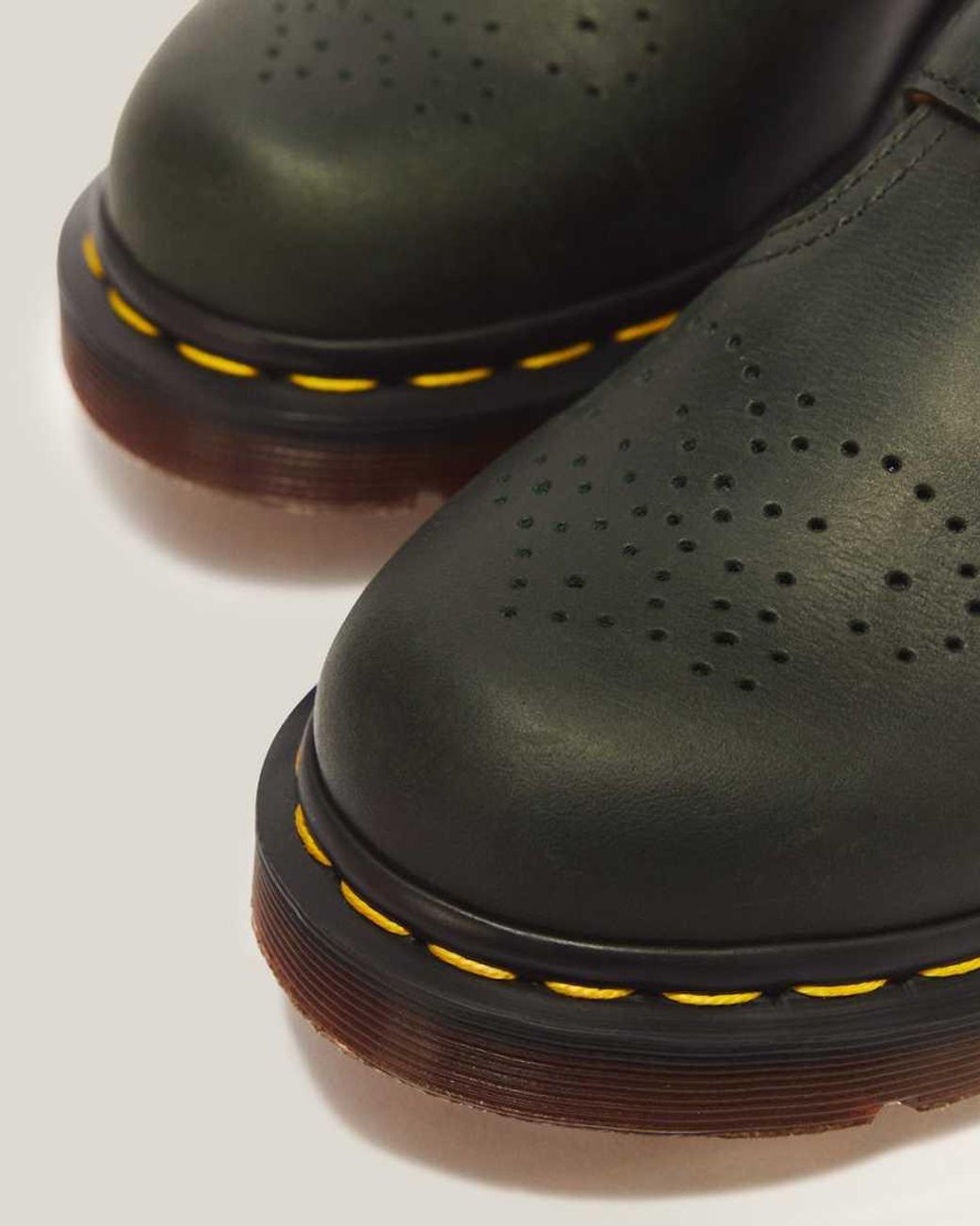 Dr. Martens Green 8065 Crazy Horse Leather Mary Jane Shoes
