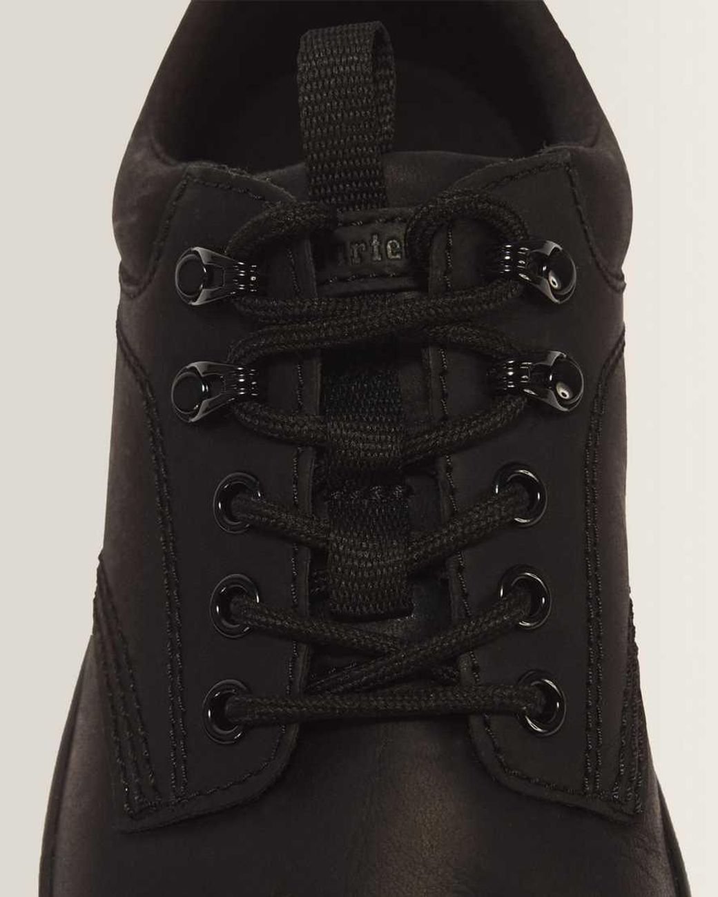 Dr. Martens Black Leather Reeder Extra Tough Utility Shoes for men