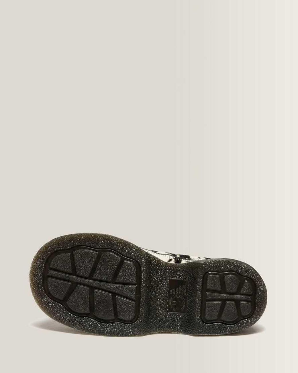 Dr. Martens Black Buzz -Eye Dalmatian Hair On Leather Shoes