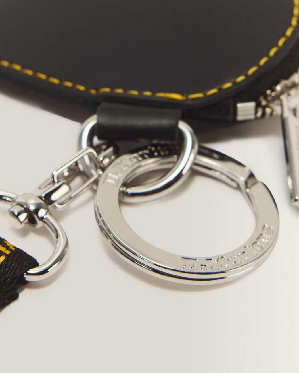 Dr. Martens White Leather Heart Shaped Key Ring Purse