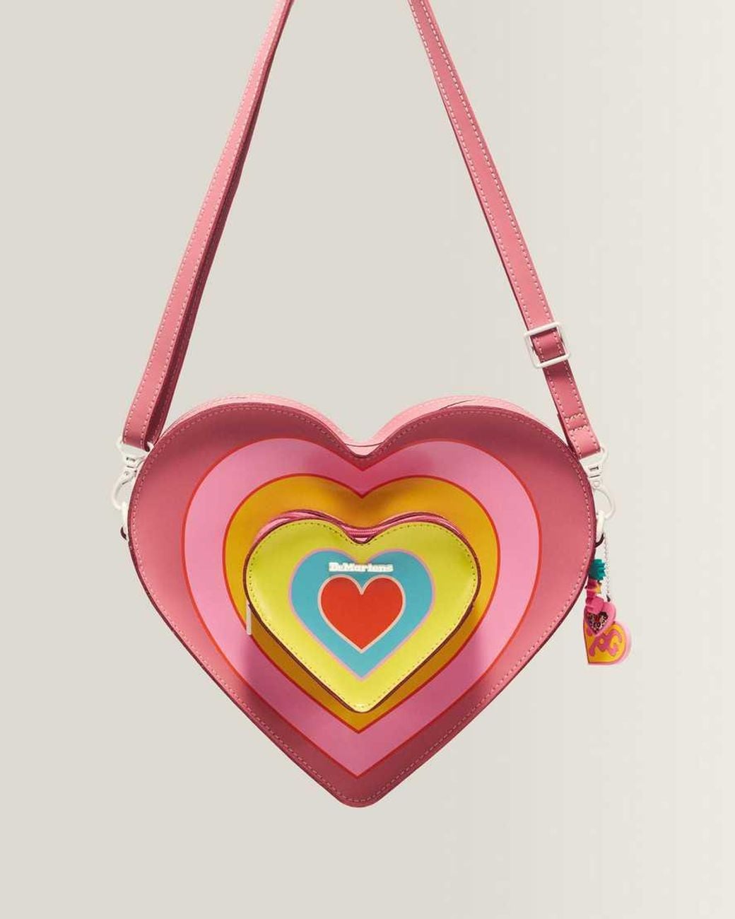 Dr. Martens Pink Leather Powerpuff Heart Backpack