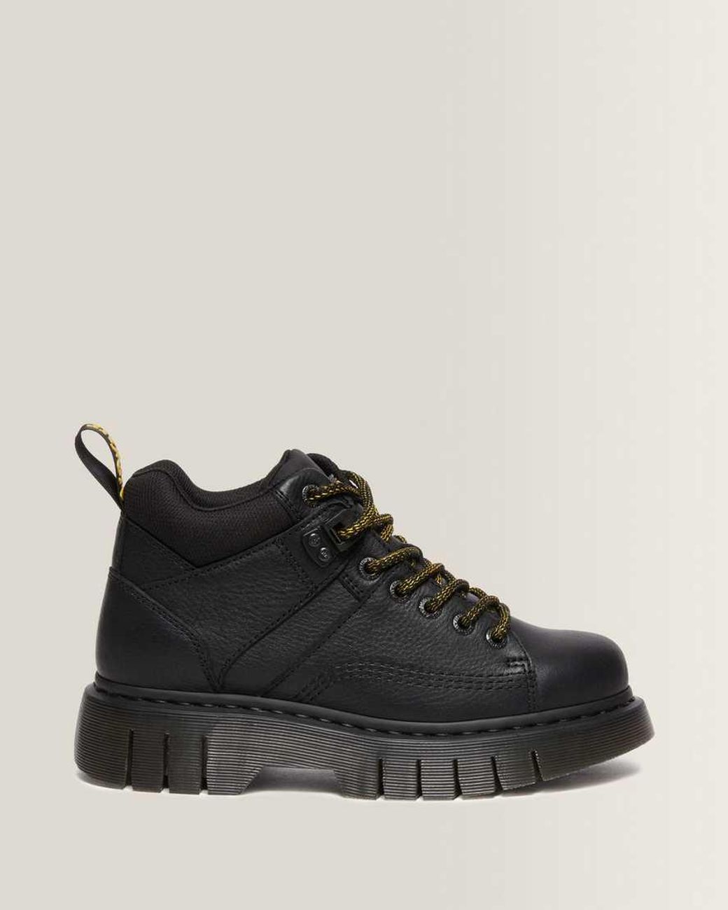 Dr. Martens Black Woodard Leather Lace Up Ankle Boots for men