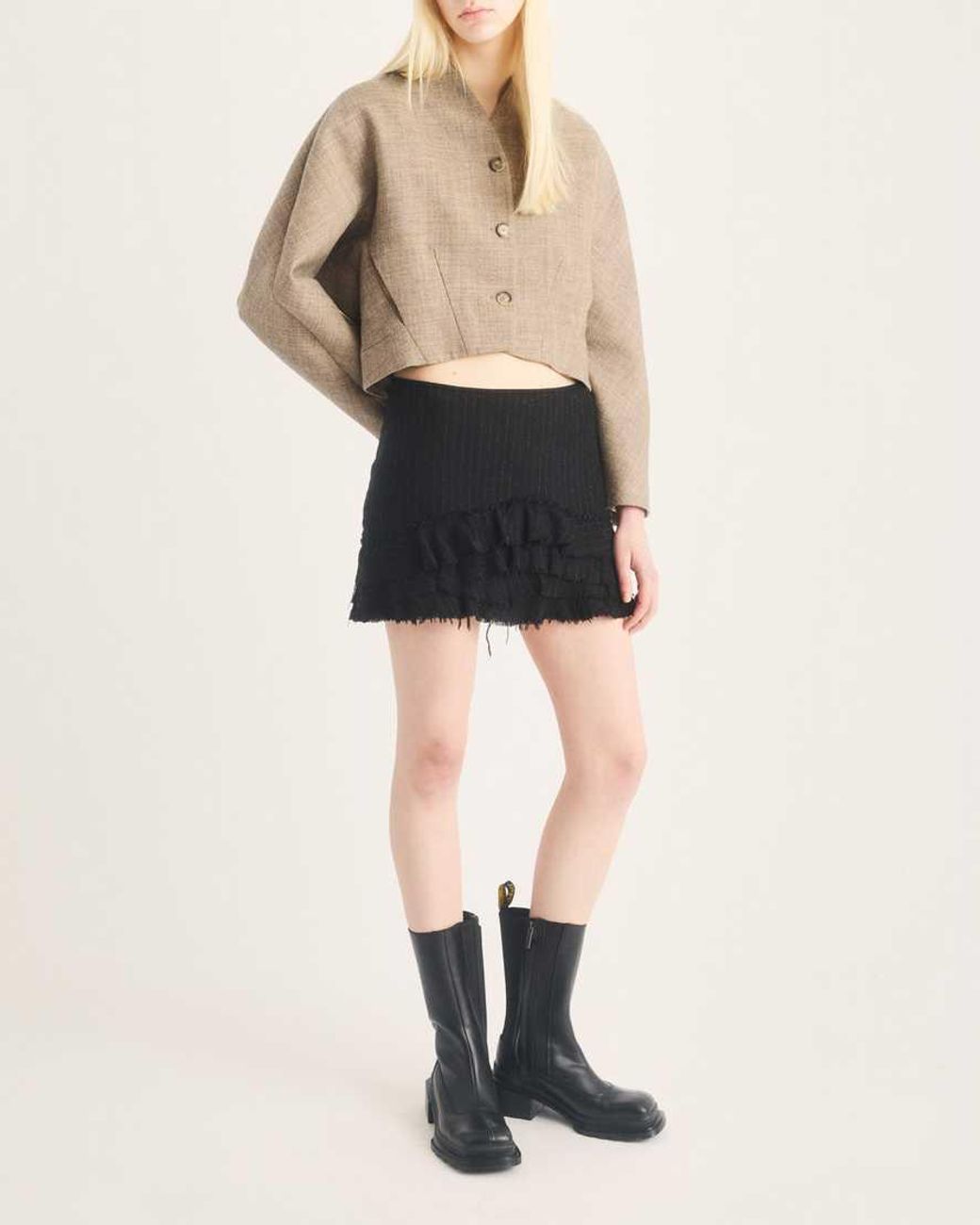 Dr. Martens Black Maybole Hi Square Toe Leather Chelsea Boots