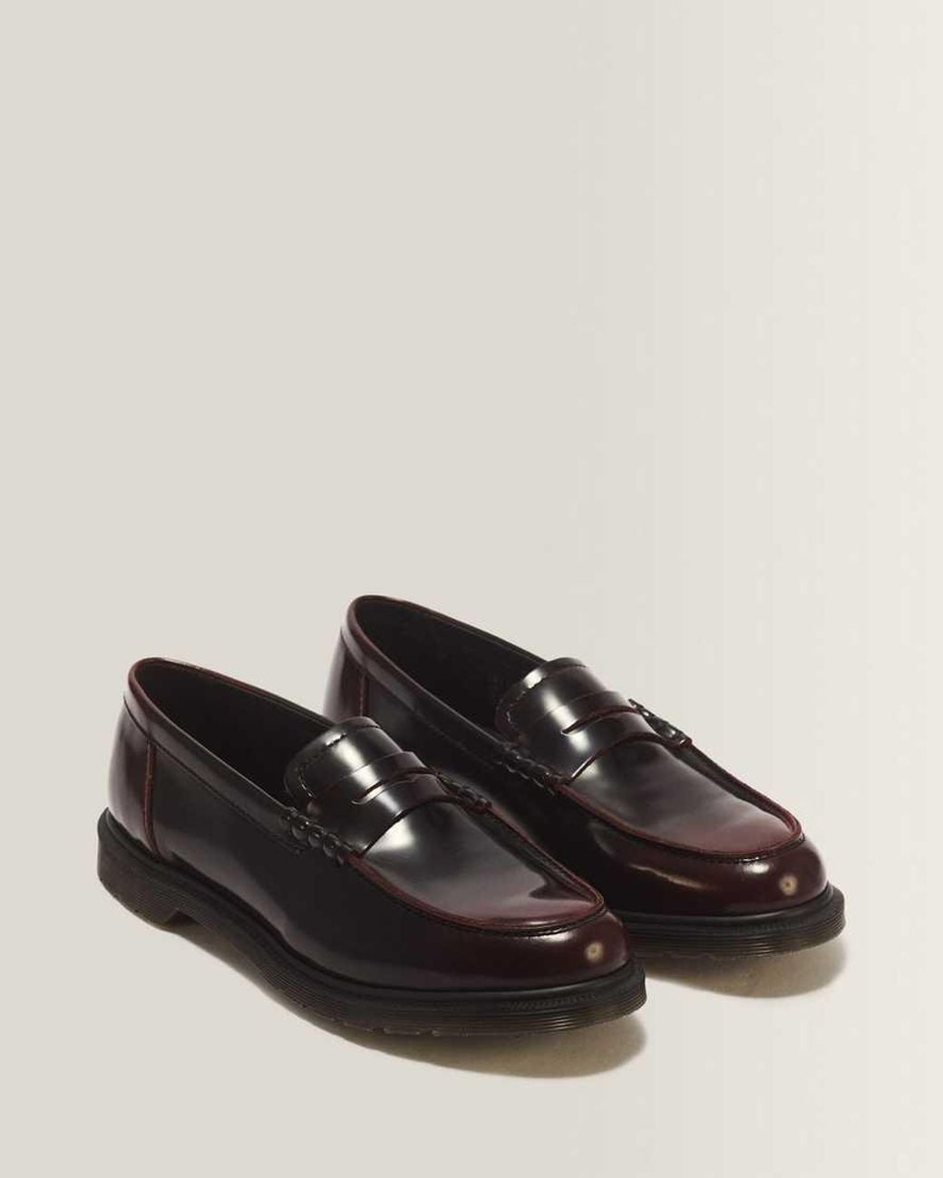 Dr. Martens Black Mayfare Rub Off Leather Loafers for men