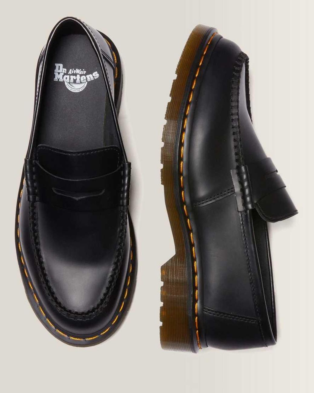 Dr. Martens Black Penton Smooth Leather Loafers for men