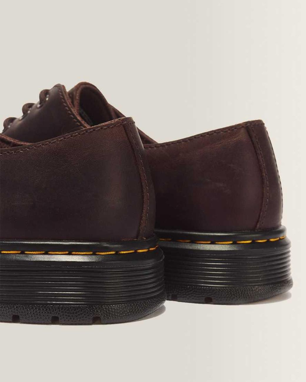 Dr. Martens Brown Brookline Lo Crazy Horse Leather Shoes for men