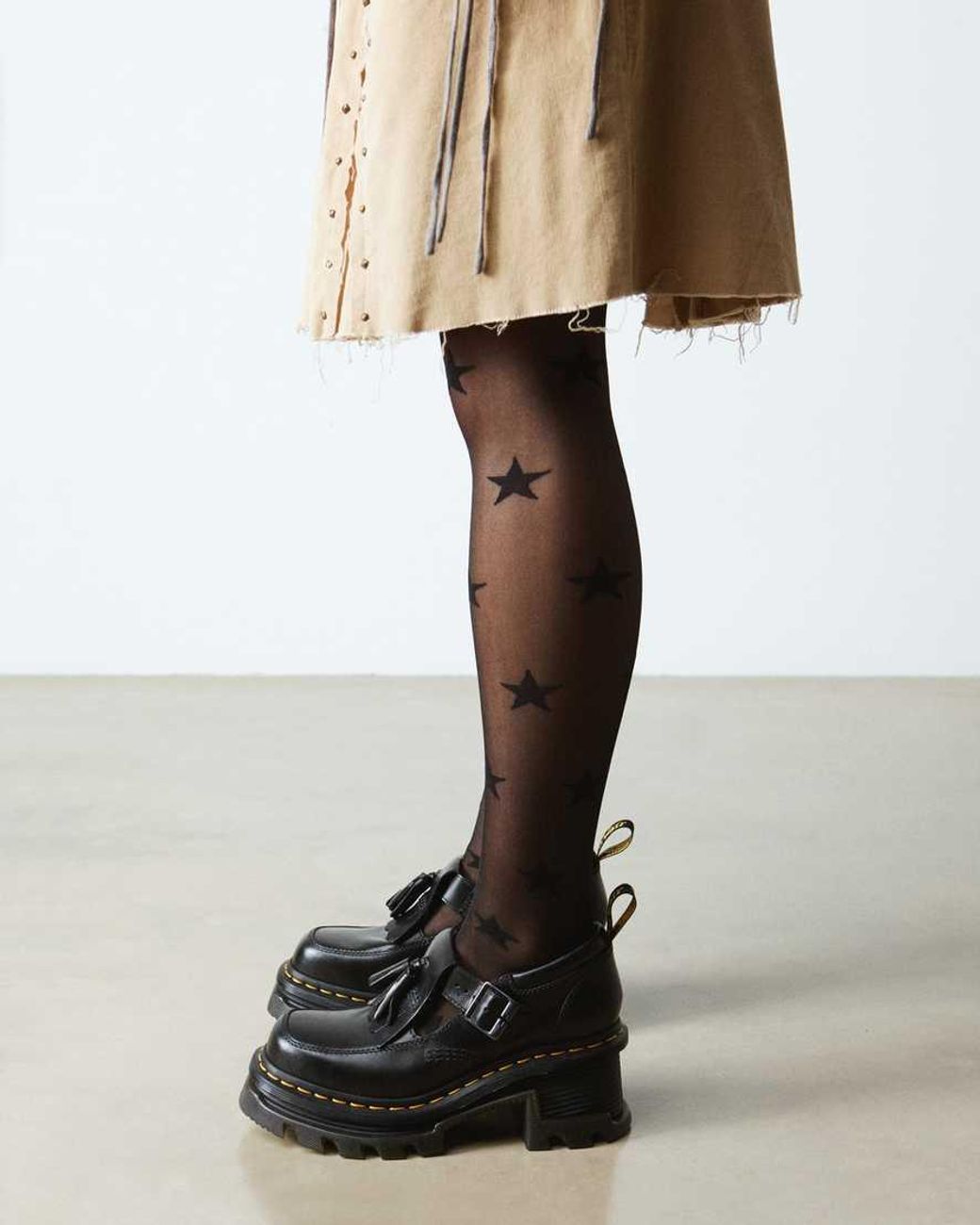 Dr. Martens Corran Atlas Leather Mary Jane Heeled Shoes in Black