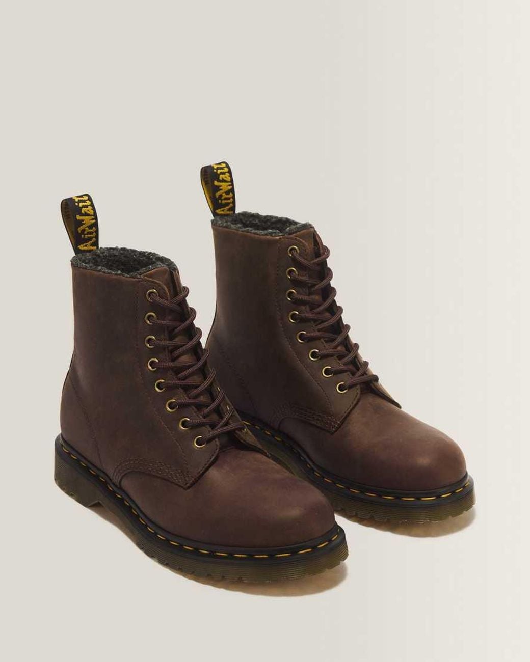 Dr. Martens Brown 1460 Pascal Wl 8 Eye Crazy Horse Leather Boots