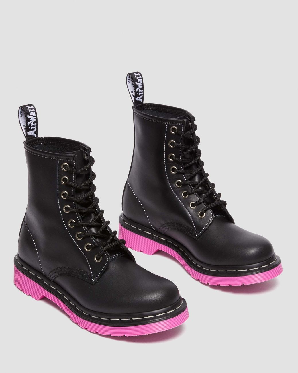Dr. Martens 1460 Pink Sole Wanama Leather Jungle Zip Boots