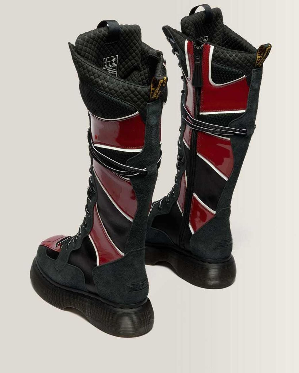 Dr. Martens Black Buzz Boxer Mixed Material Boots