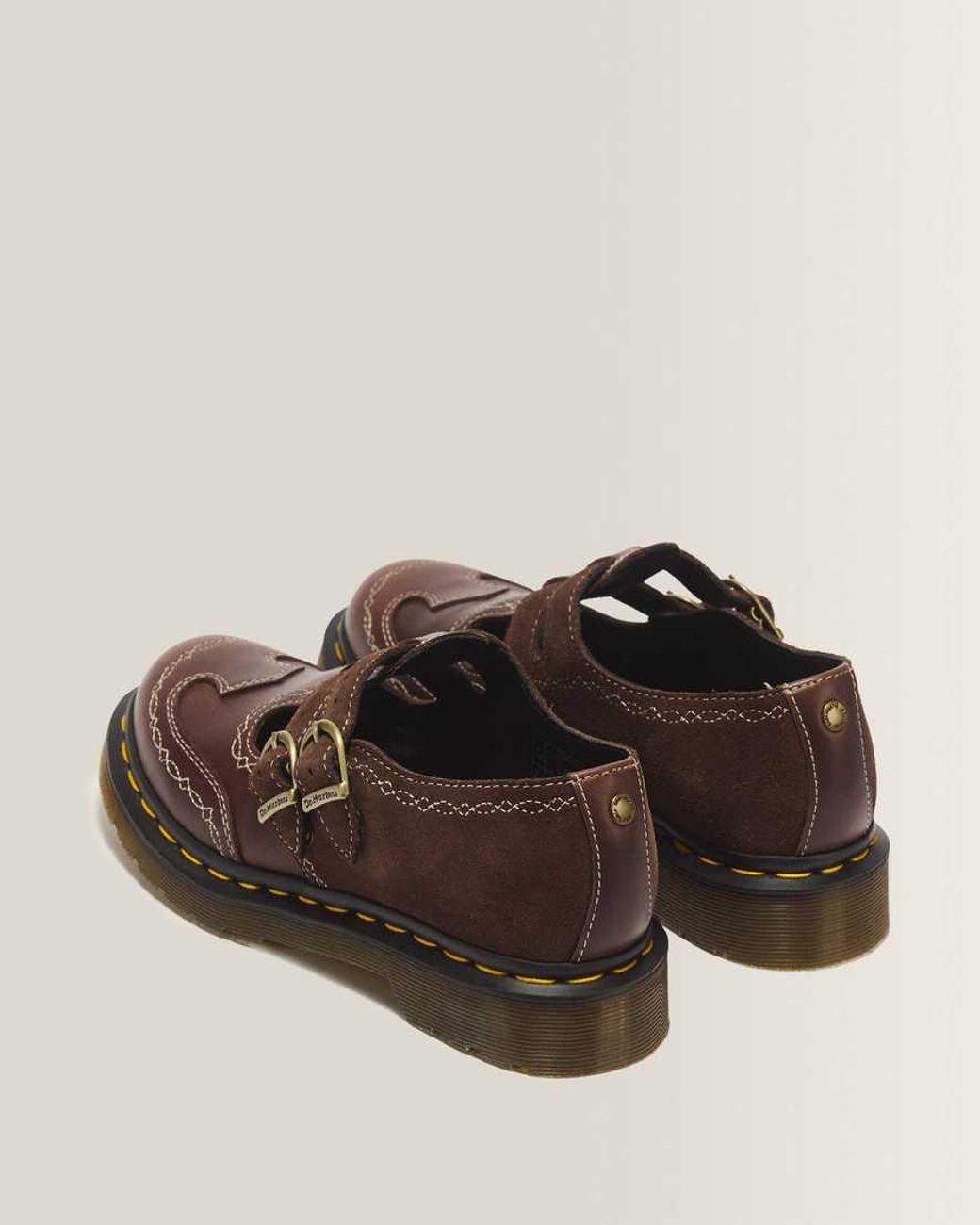 Dr. Martens Brown 8065 Desert Rodeo Leather & Suede Mary Jane Shoes