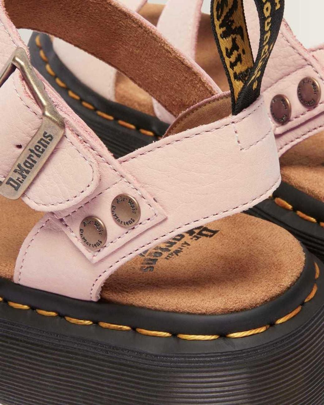 Dr. Martens Pink Gryphon Quad Nubuck Sandals