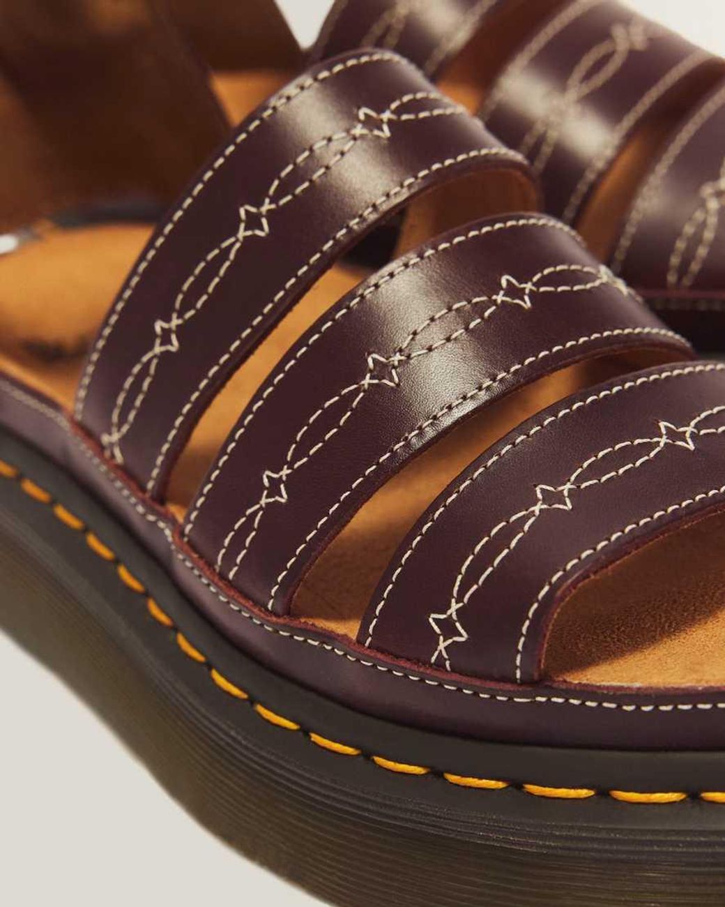 Dr. Martens Brown Clarissa Ii Quad Desert Rodeo Classic Pull Up Leather Sandals