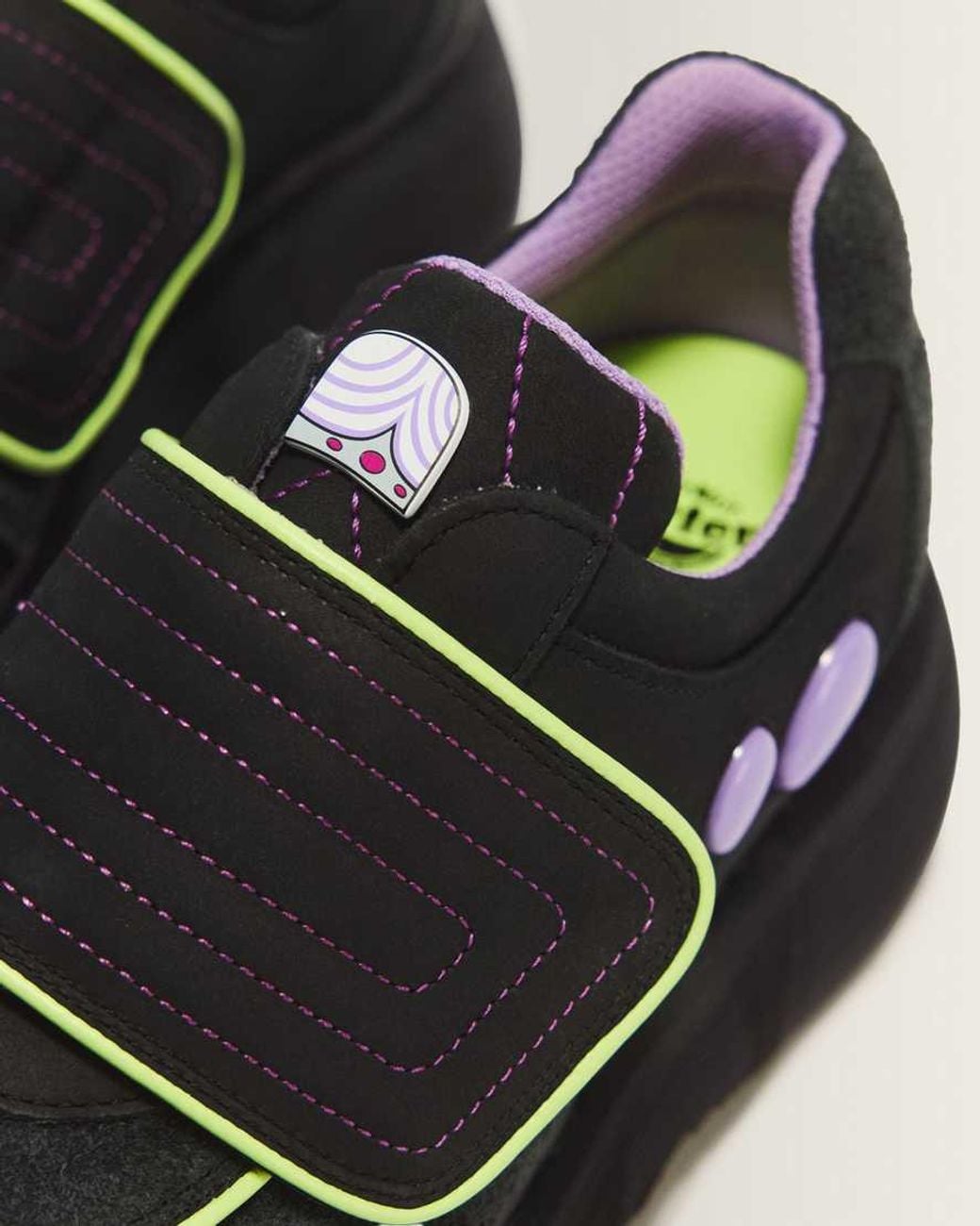 Dr. Martens Black Buzz Strap Powerpuff Shoe