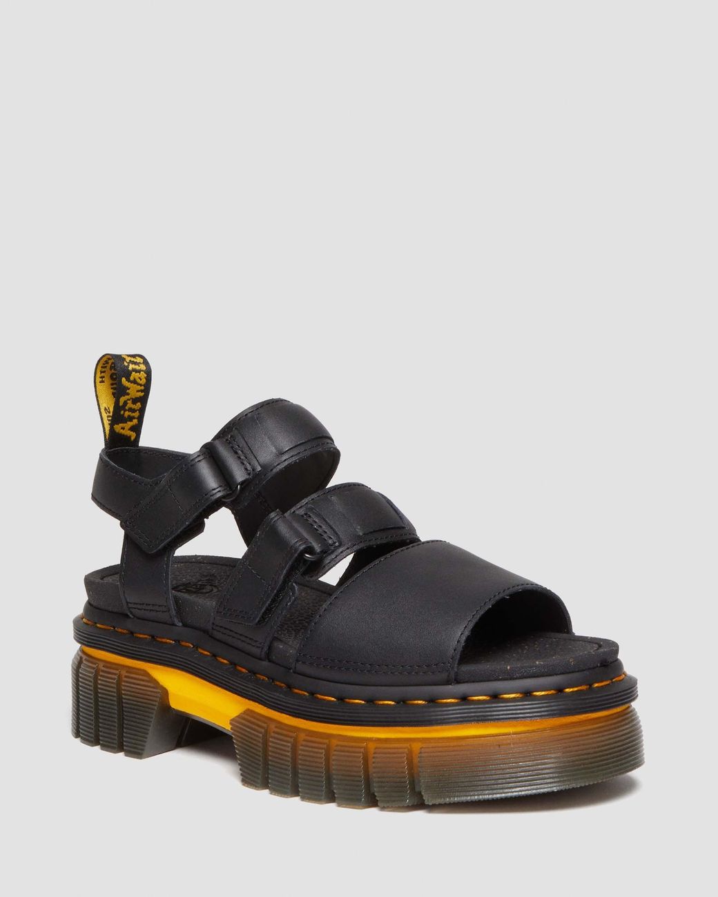 Dr. Martens Ricki Contrast Sole Leather 3 strap Platform Sandals in
