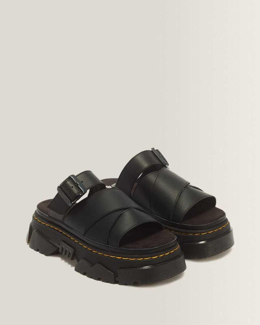 Dr. Martens Black Mattison Slide Sandals