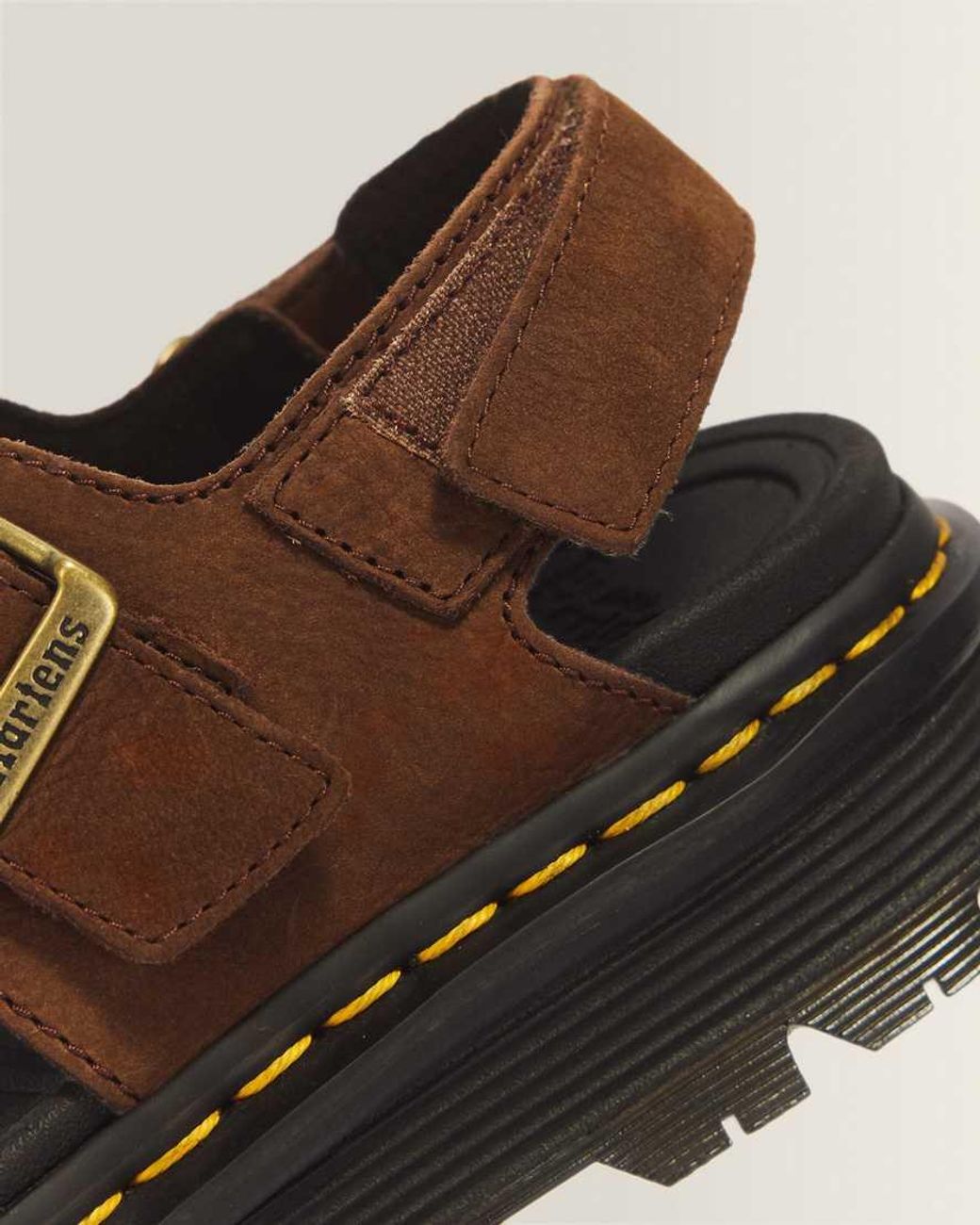 Dr. Martens Black Zebzag Nubuck Platform Sandals