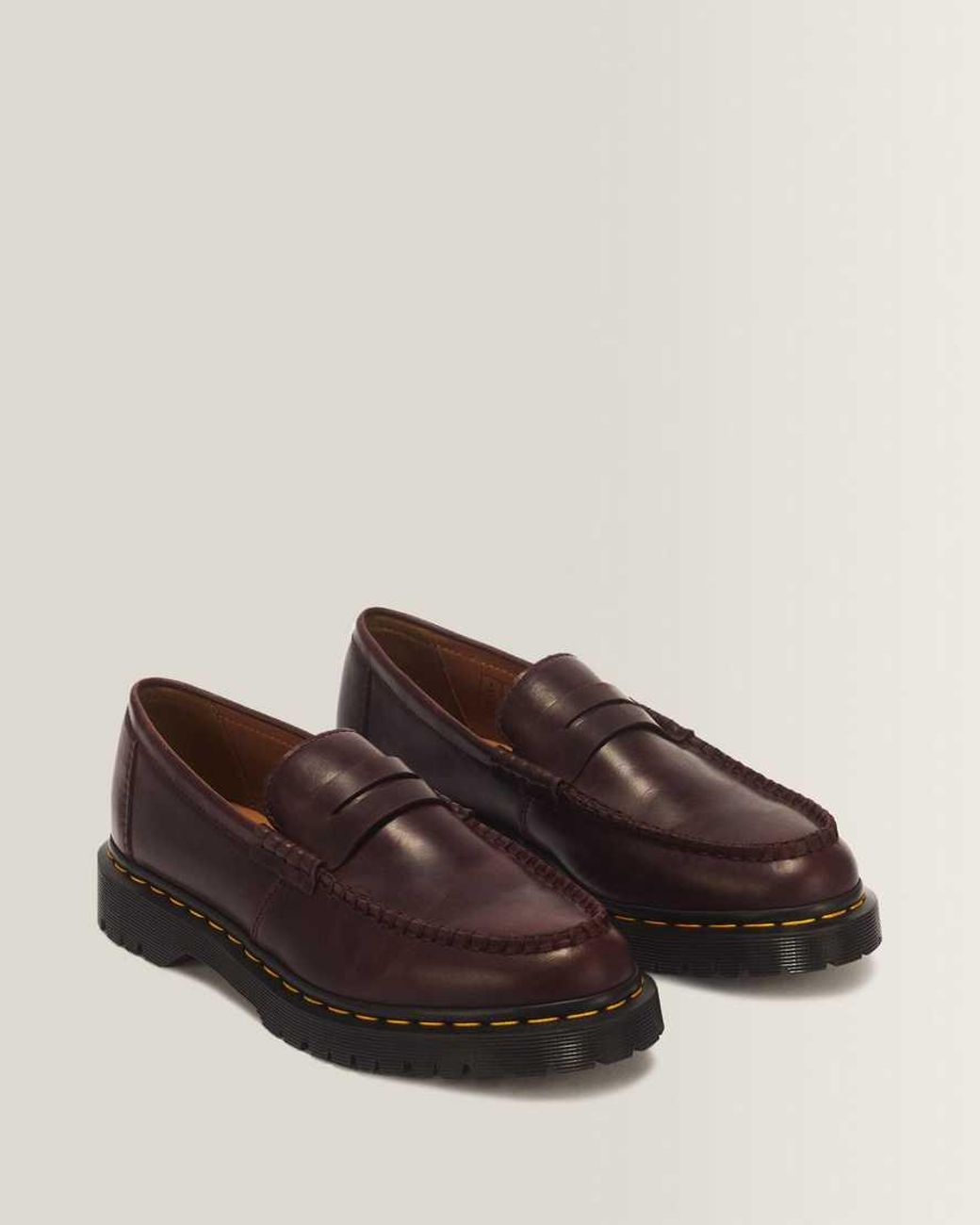 Dr. Martens Brown Penton Ben Mayhem Leather Loafers for men