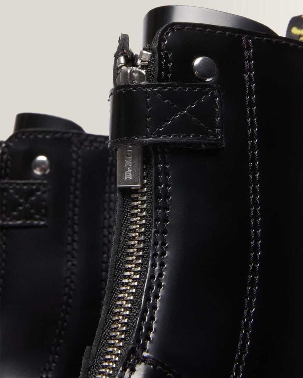 Dr. Martens Black Jetta Hi Max Buttero Leather Platform Boots