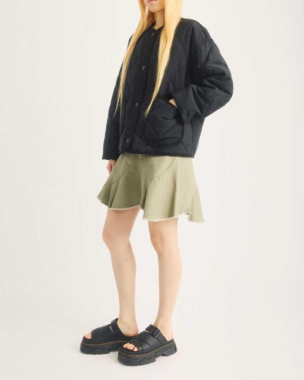 Dr. Martens Black Mattison Slide Sandals