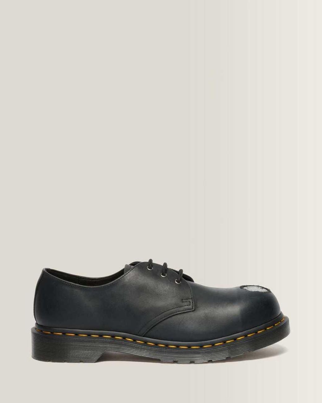 Dr. Martens Black 1461 Metal Toe Leather Shoes for men