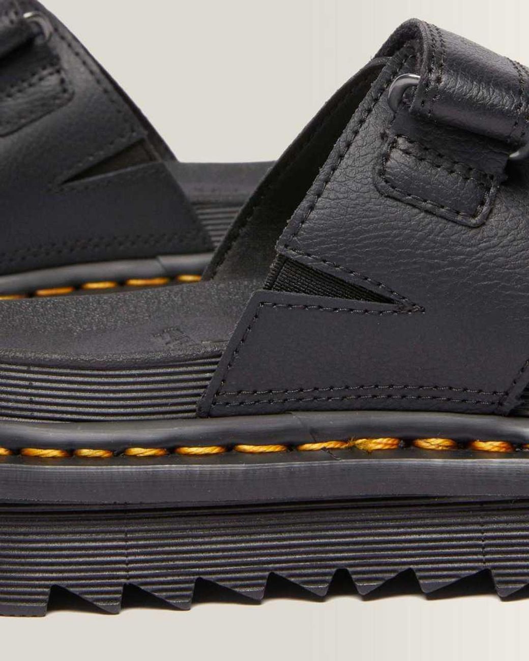 Dr. Martens Black Raine Slide Athena Leather Sandals