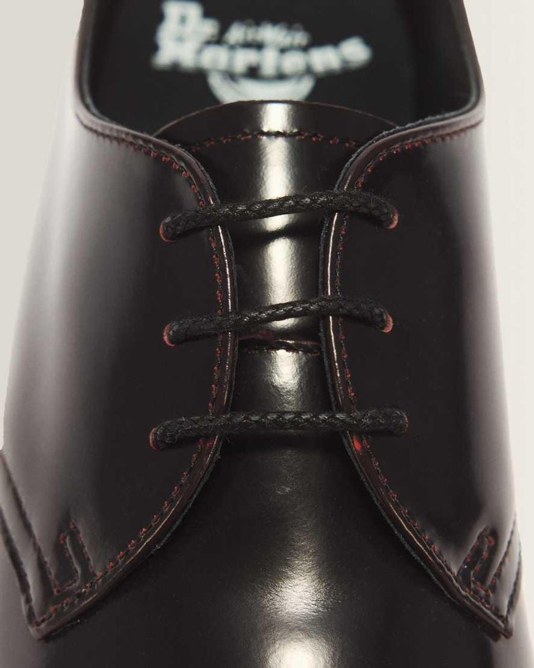 Dr. Martens Black Mayfare Rub Off Leather Shoes for men