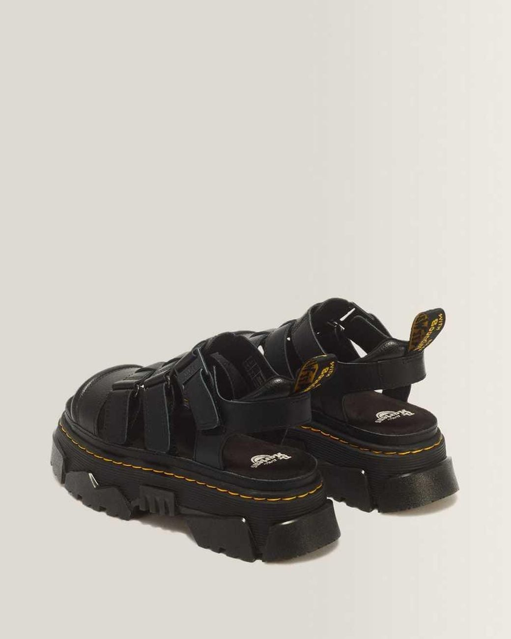 Dr. Martens Black Mattison 3 Strap Sandals