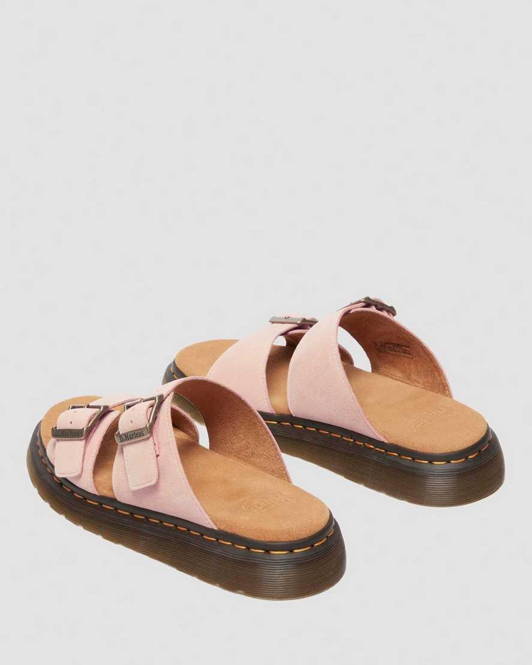 Dr Martens★JOSEF NUBUCK LEATHER SLIDE SANDALS★POWDER PINK Josef Nubuck leather slide sandals in Powder Pink | Dr. Martens