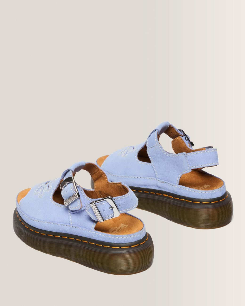 Dr. Martens Suède Dunnet Flower Buttersoft Leren Sandalen in het Blue