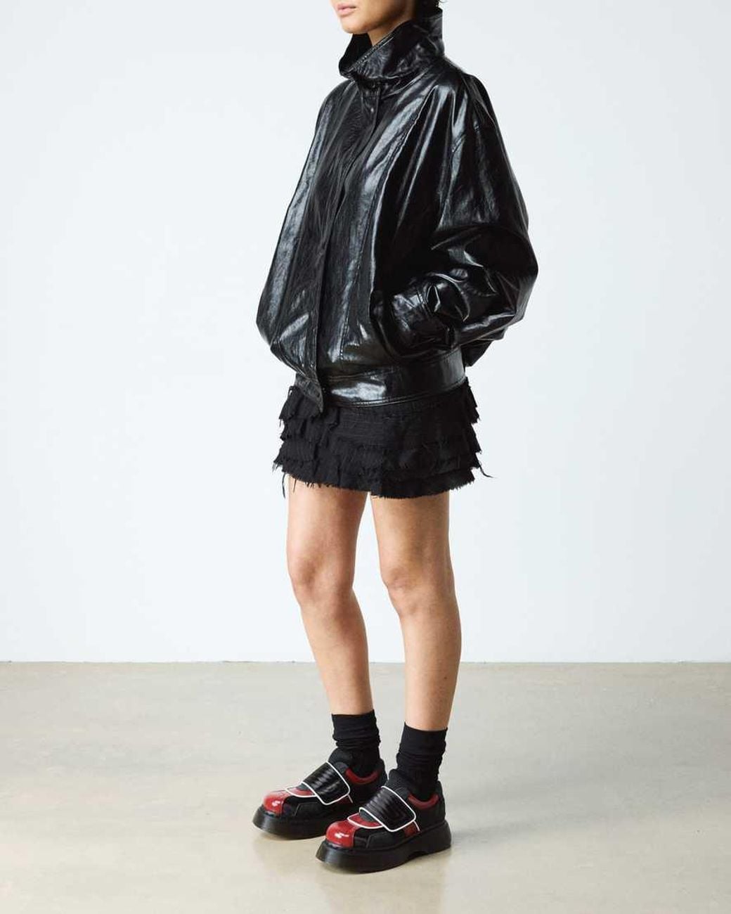 Dr. Martens Black Buzz Strap Mixed Material Shoes